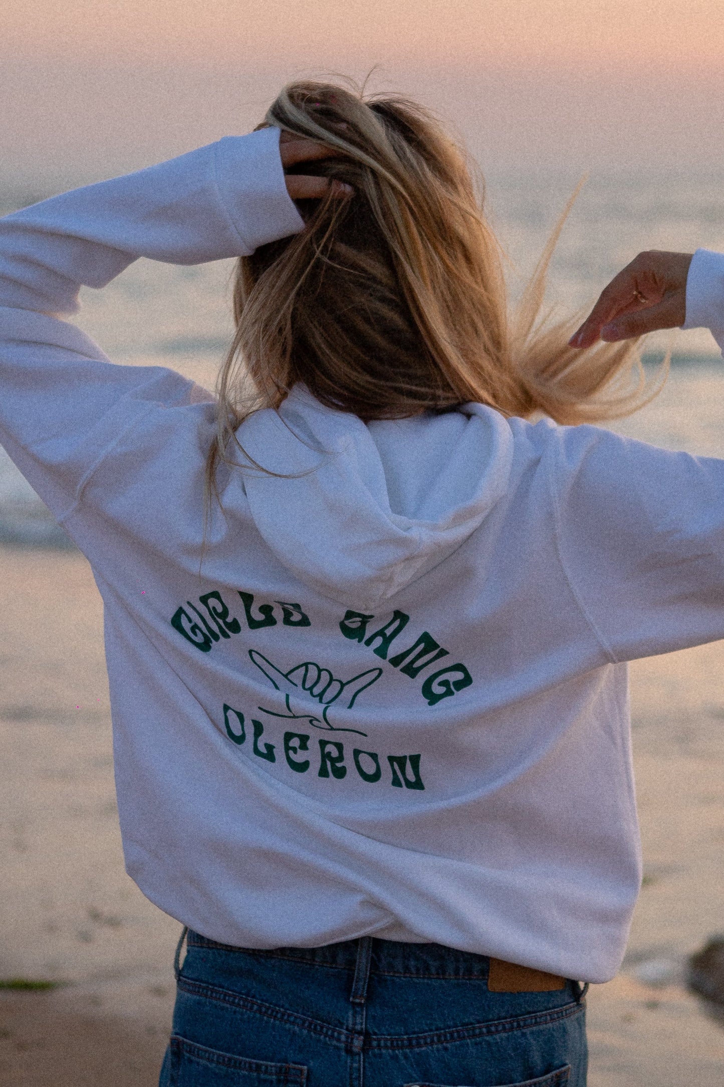Sweat à capuche Girls Gang - Blanc
