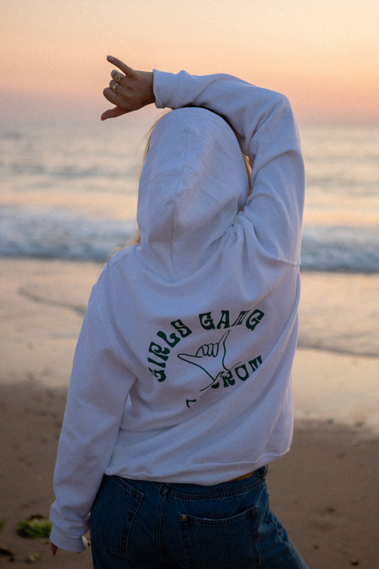 Sweat à capuche Girls Gang - Blanc