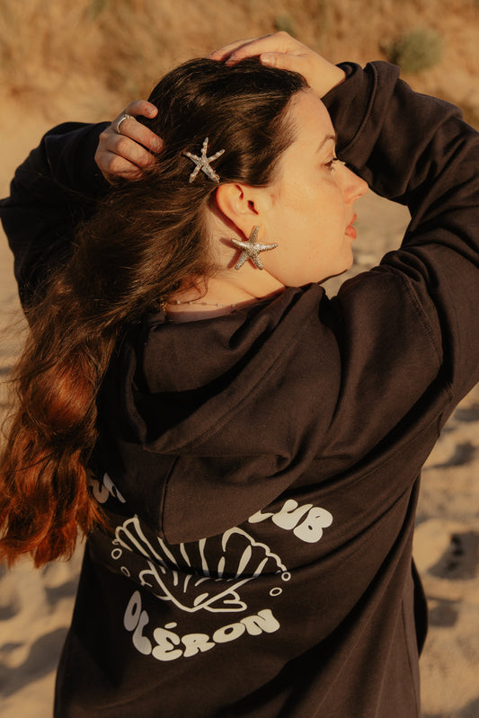 Sweat à capuche Mermaid Club - Marine
