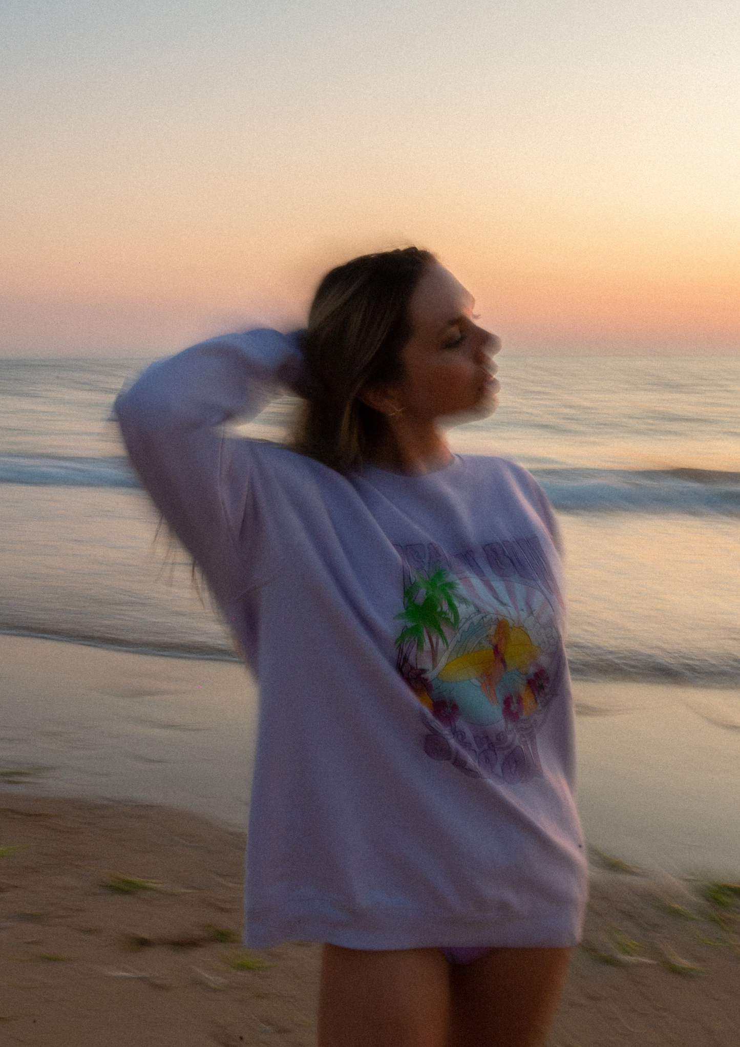 🏄‍♀️Beach Bum Oléron - Sweat loose lila