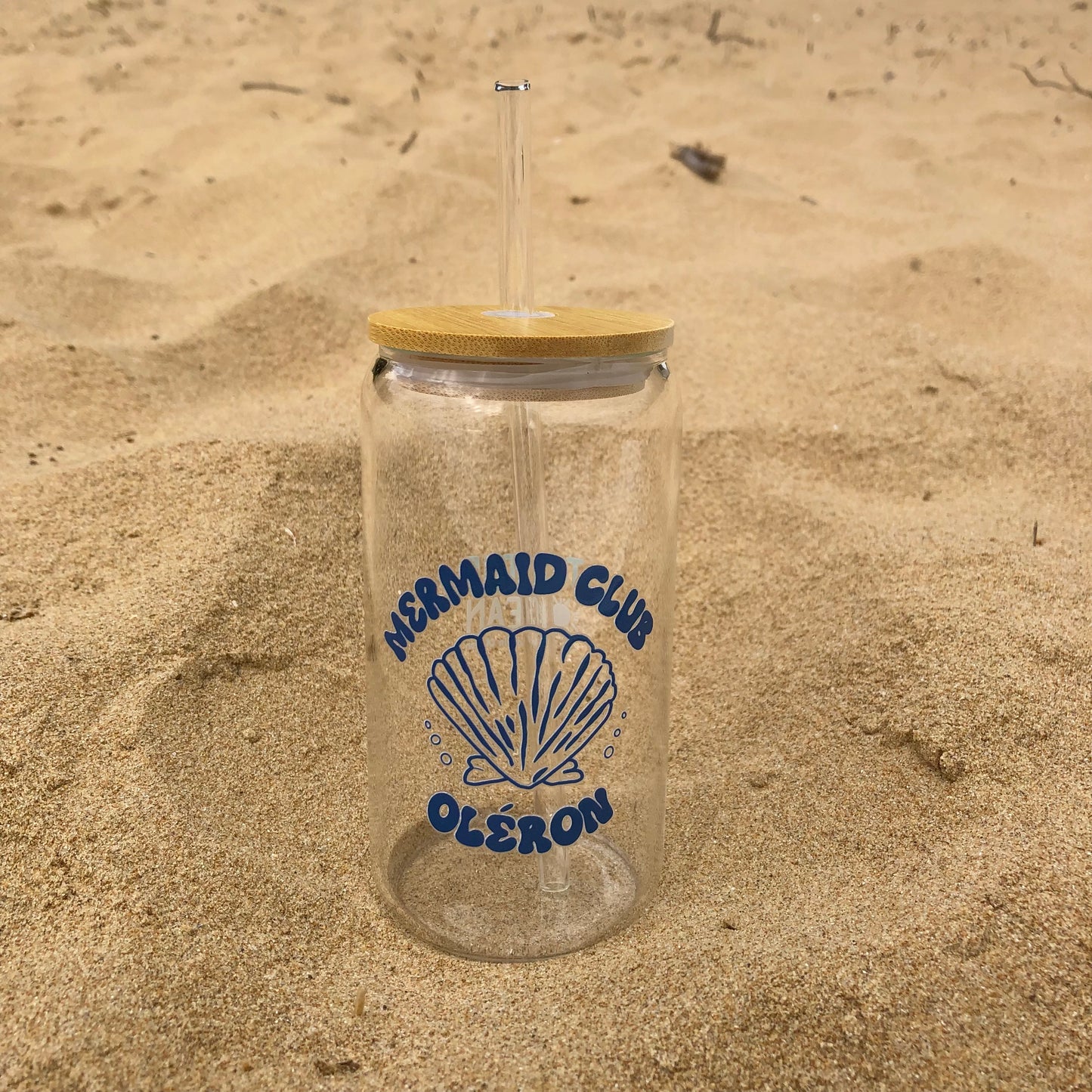 🍵Gourde en verre avec paille Illustrations Île d’Oléron